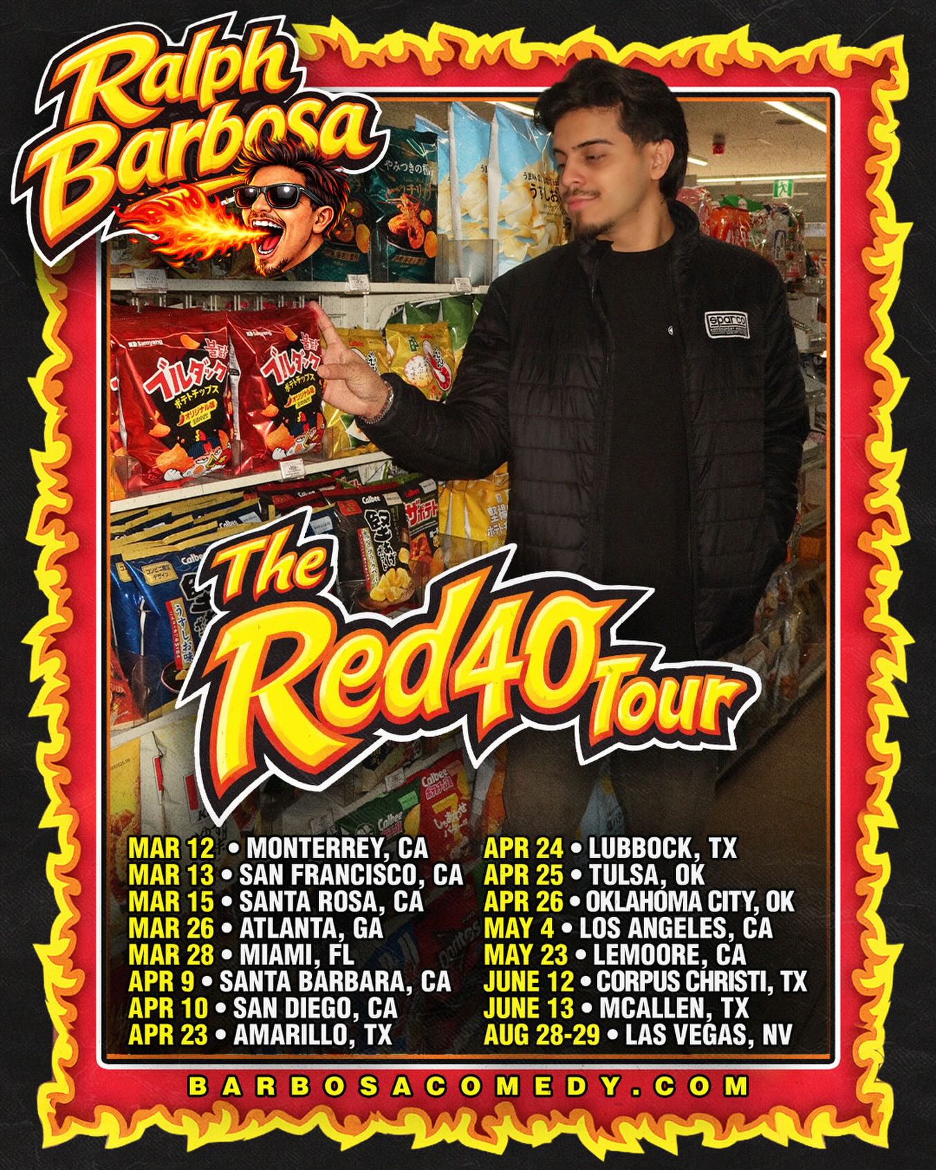 Ralph Barbosa The Red 40 Tour Poster 2026